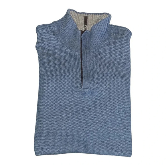 Tasso Elba Men’s 100% Cotton Sweater in Dusty Blue size large - Picture 1 of 6
